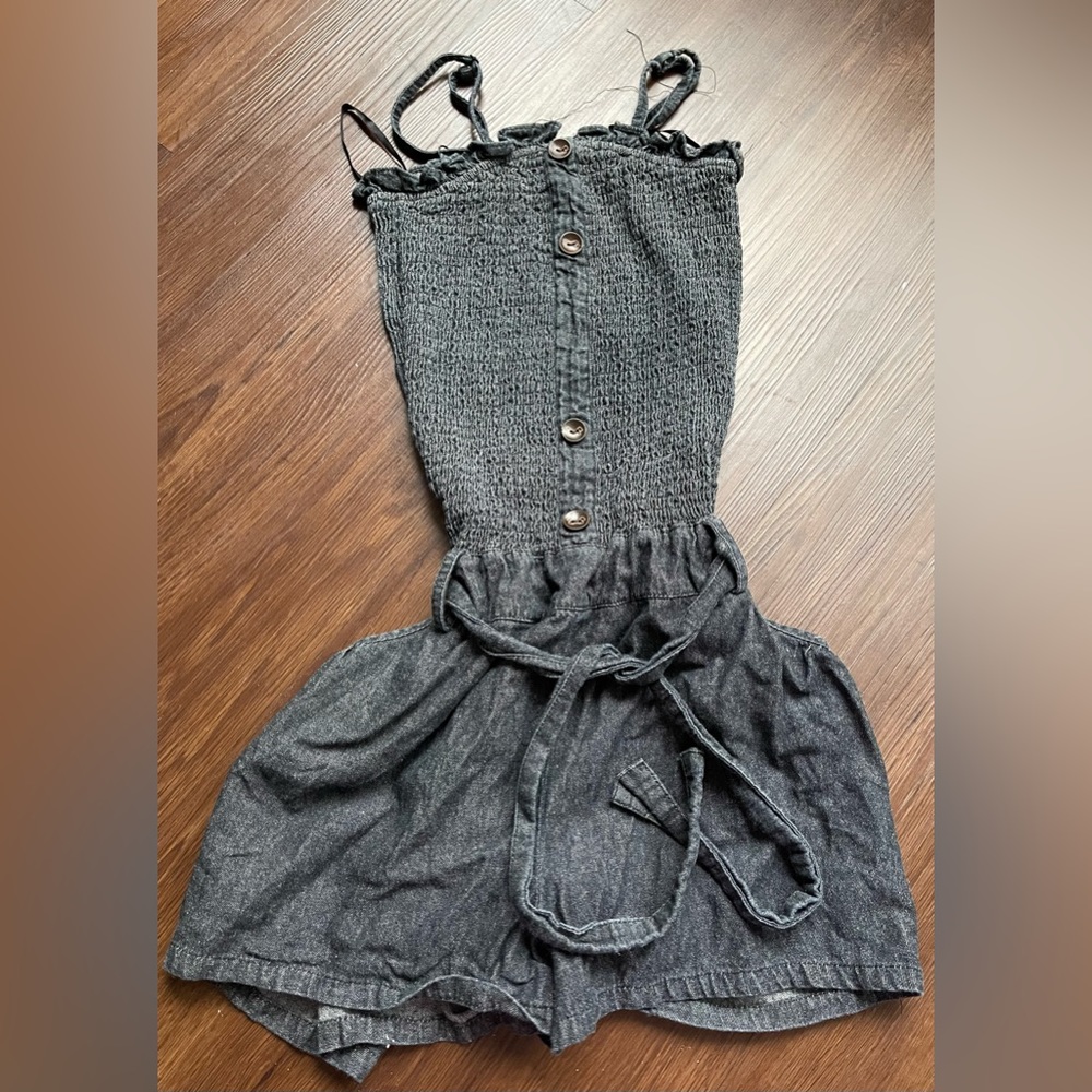 A short Jean Jumpsuit